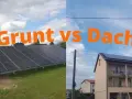 Panele fotowoltaiczne na gruncie i na dachu domu. Porównanie instalacji PV.