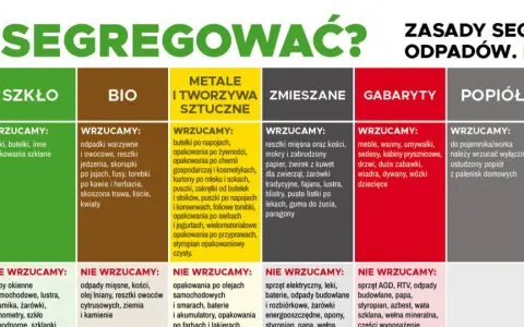Przykłady odpadów komunalnych: papier, szkło, bio, metale, tworzywa, zmieszane, gabaryty, popiół, tekstylia. Segreguj mądrze!