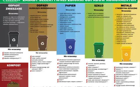 Pszok co to? To zasady segregacji odpadów komunalnych: zmieszane, biodegradowalne, papier, szkło, metale i tworzywa sztuczne, kompost.