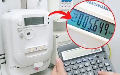 Jak odczytać licznik prądu? Wyświetlacz licznika pokazuje 2005.649 kWh. Kalkulator pomaga w zapisaniu wyniku.